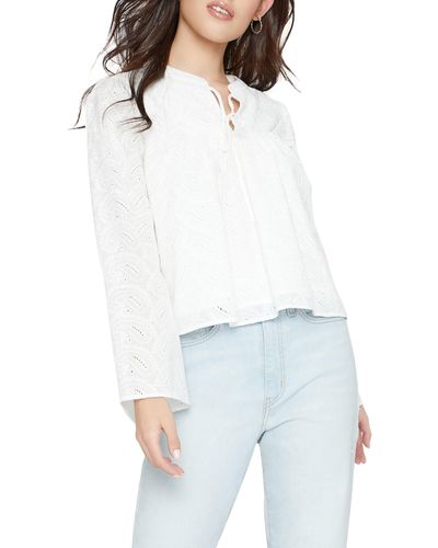 Lost + Wander Lost + Wander Love Letters Eyelet Cotton Blouse - White