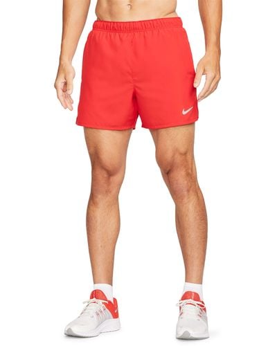 Nike Dri-fit Challenger 5-inch Brief Lined Shorts - Red