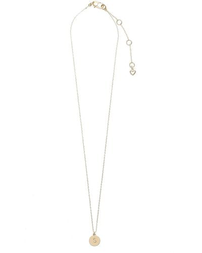 Kate Spade Mini Initial Pendant Necklace - White