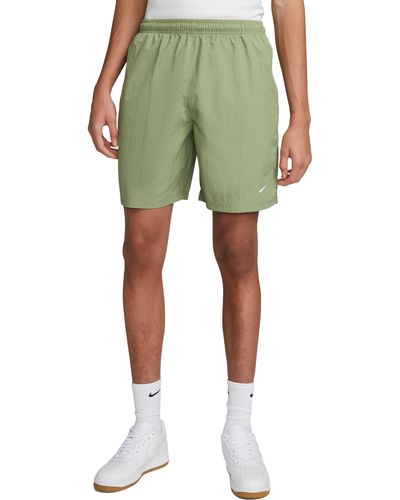 Nike Solo Swoosh Water Repellent Nylon Shorts - Green