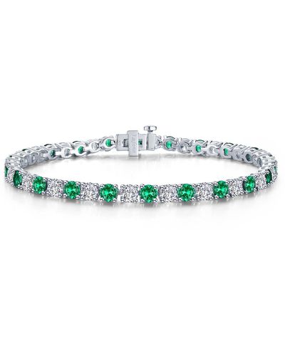 Lafonn Simulated Emerald & Simulated Diamond Tennis Bracelet - Green