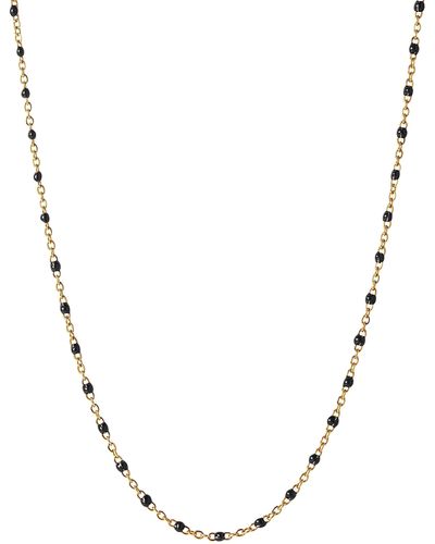 Awe Inspired Beaded Chain Necklace - Metallic