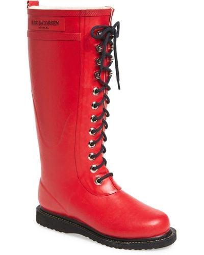 Ilse Jacobsen Rubber Boot - Red