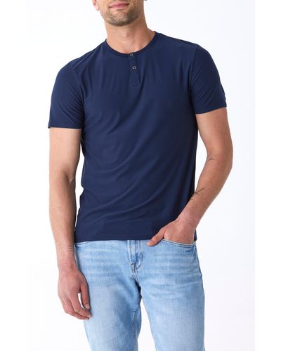 Threads For Thought Frederick Luxe Henley - Blue