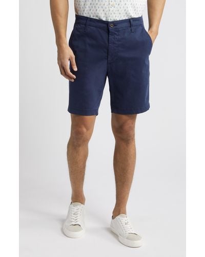AG Jeans Wanderer 8.5-inch Stretch Cotton Chino Shorts - Blue