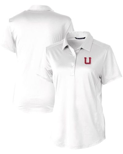 Cutter & Buck Utah Utes Vault Prospect Textured Stretch Polo At Nordstrom - White