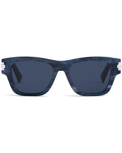 Dior 'blacksuit Xl S2u 52mm Rectangular Sunglasses - Blue