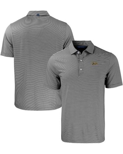 Cutter & Buck /white Vanderbilt Commodores Forge Eco Double Stripe Stretch Recycled Tri-blend Polo At Nordstrom - Gray