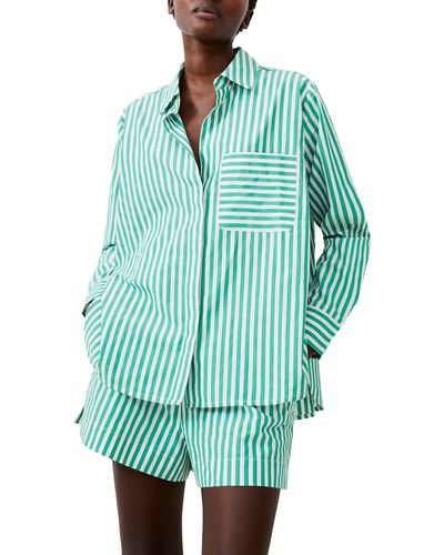 French Connection Thick Stripe Shirt - Green