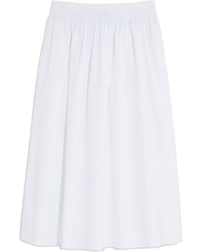 Vineyard Vines Cotton Stretch Poplin Midi Skirt - White