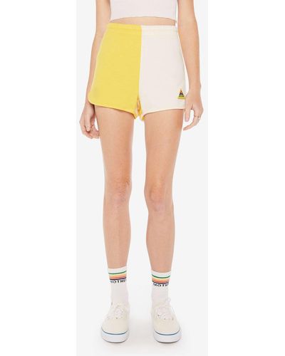 Mother The Run Into Trouble Shorts - Yellow