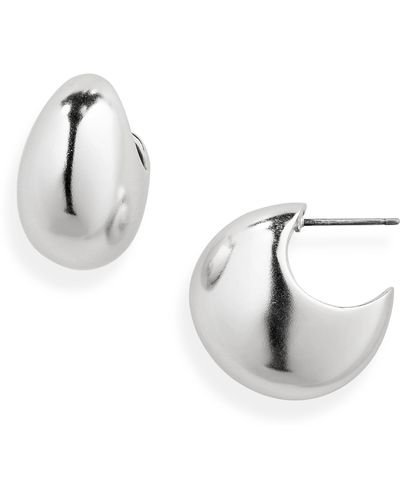 Madewell Sculptural Chunky Hoop Earrings - Metallic