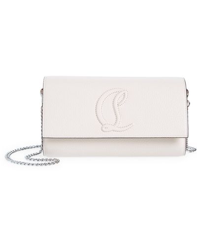 Christian Louboutin By My Side Leather Wallet On A Chain - White