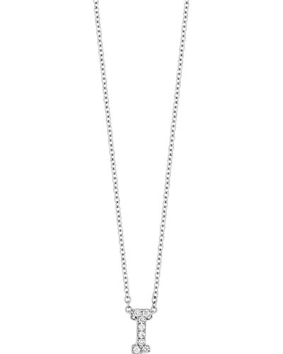 Bony Levy 18k Gold Pavé Diamond Initial Pendant Necklace - White