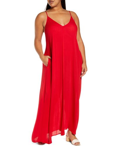 Treasure & Bond Woven Favorite Slipdress - Red
