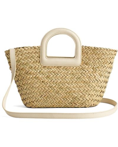 Madewell Mini Woven Seagrass Crossbody Basket Bag - Multicolor