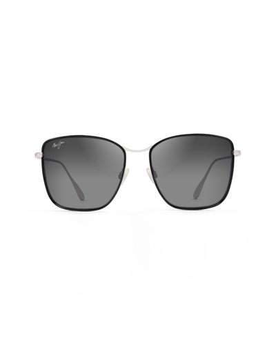 Maui Jim Tiger Lily Gradient Polarizedplus2® Square Sunglasses - Gray