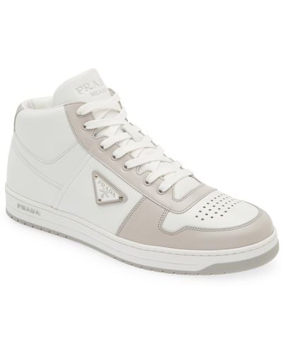 Prada Downtown High Top Sneaker - White