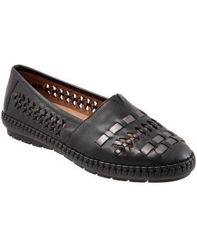 Trotters Rory Woven Flat - Black
