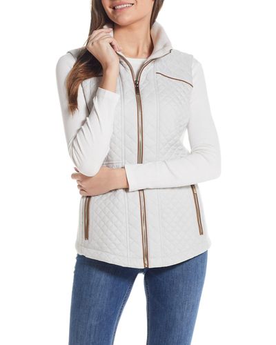 Gallery Quilted Water Resistant Vest - White