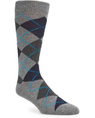 Nordstrom Cash Argyle Dress Socks - Blue