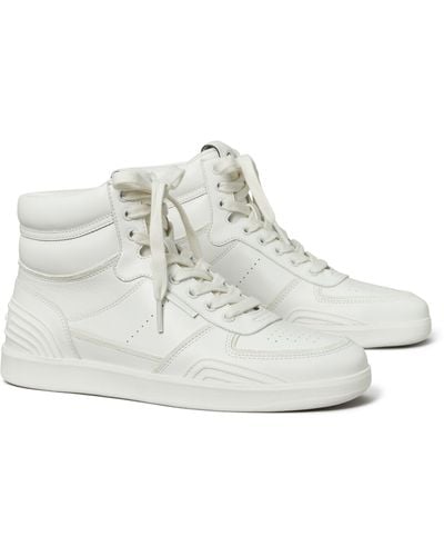 Tory Burch Clover High Top Court Sneaker - White