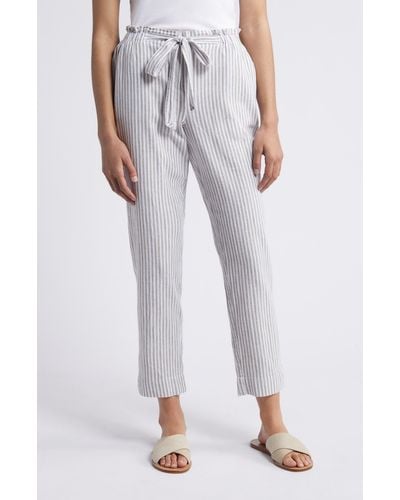 Beach Lunch Lounge Giavanna Stripe Tapered Linen & Cotton Pants - Multicolor