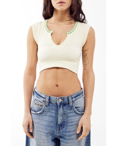 BDG Going For Gold Crop Top - Blue