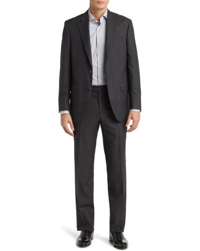 Peter Millar Tailored Fit Stretch Wool Suit - Black