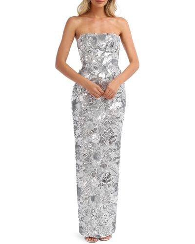 HELSI Serena Sequin Strapless Sheath Gown - Multicolor