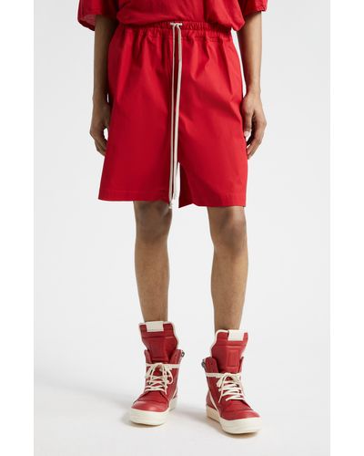 Rick Owens Stretch Cotton Boxer Shorts - Red