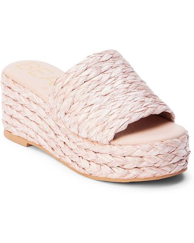 Matisse Peony Platform Wedge Sandal - Pink