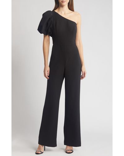 Eliza J One-shoulder Jumpsuit - Black