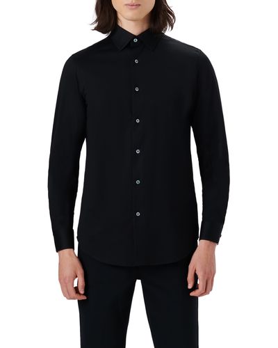 Bugatchi Ooohcotton® Solid Button-up Shirt - Black