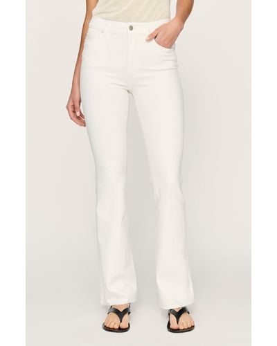 DL1961 Bridget Instasculpt Raw Hem Bootcut Jeans - White