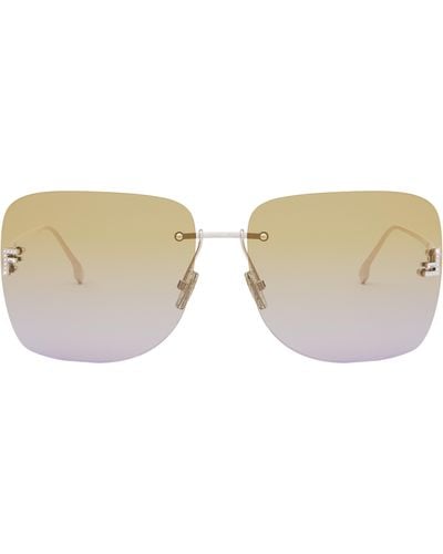 Fendi The First 65mm Oversize Square Sunglasses - Natural