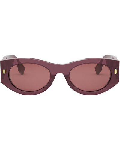 Fendi Roma 52mm Oval Sunglasses - Pink