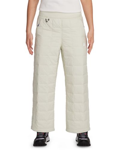 Nike Acg Therma-fit Adv Quilted Insulated Wide Leg Pants - Natural