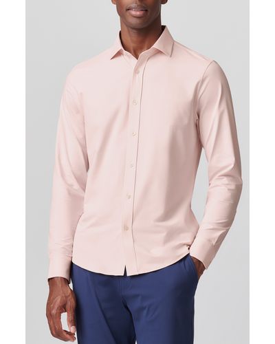 Rhone Commuter Slim Fit Performance Button-up Shirt - Pink