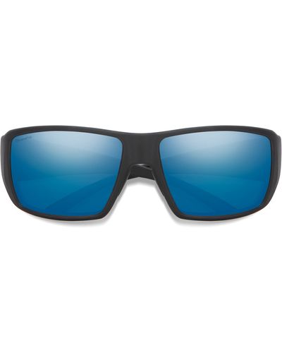 Smith Guides 62mm Chromapoptm Polarized Oversize Wraparound Sunglasses - Blue