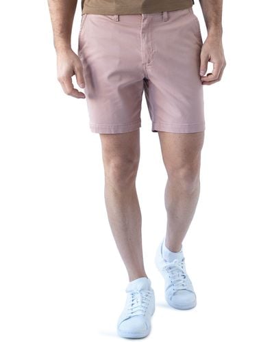 DEVIL-DOG DUNGAREES 7-inch Performance Stretch Chino Shorts - Pink