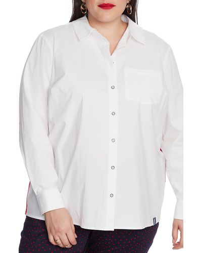 Court & Rowe Embroidered Button-up Shirt - White