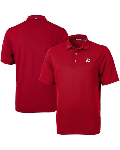 Cutter & Buck Cardinal Richmond Flying Squirrels Virtue Eco Pique Recycled Polo - Red