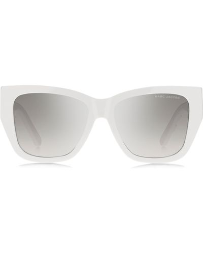 Marc Jacobs 55mm Cat Eye Sunglasses - White