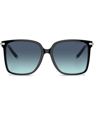 Tiffany & Co. 58mm Gradient Square Sunglasses - Blue