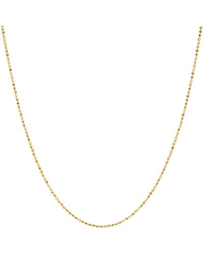 EF Collection 14k Gold Faceted Ball Chain Necklace - Metallic