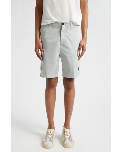 Eleventy Stretch Cotton Cargo Bermuda Shorts - White