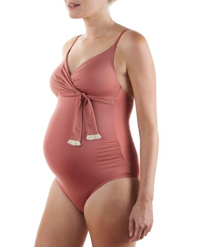 Cache Coeur Manitoba One-piece Maternity/nursing Swimsuit - Pink