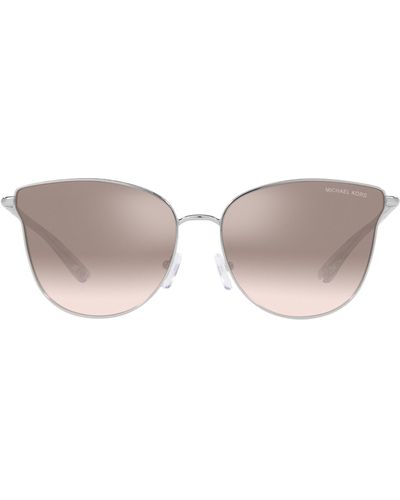 Michael Kors Salt Lake City 62mm Oversize Cat Eye Sunglasses - Metallic