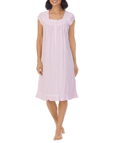 Eileen West Waltz Cap Sleeve Nightgown - Pink